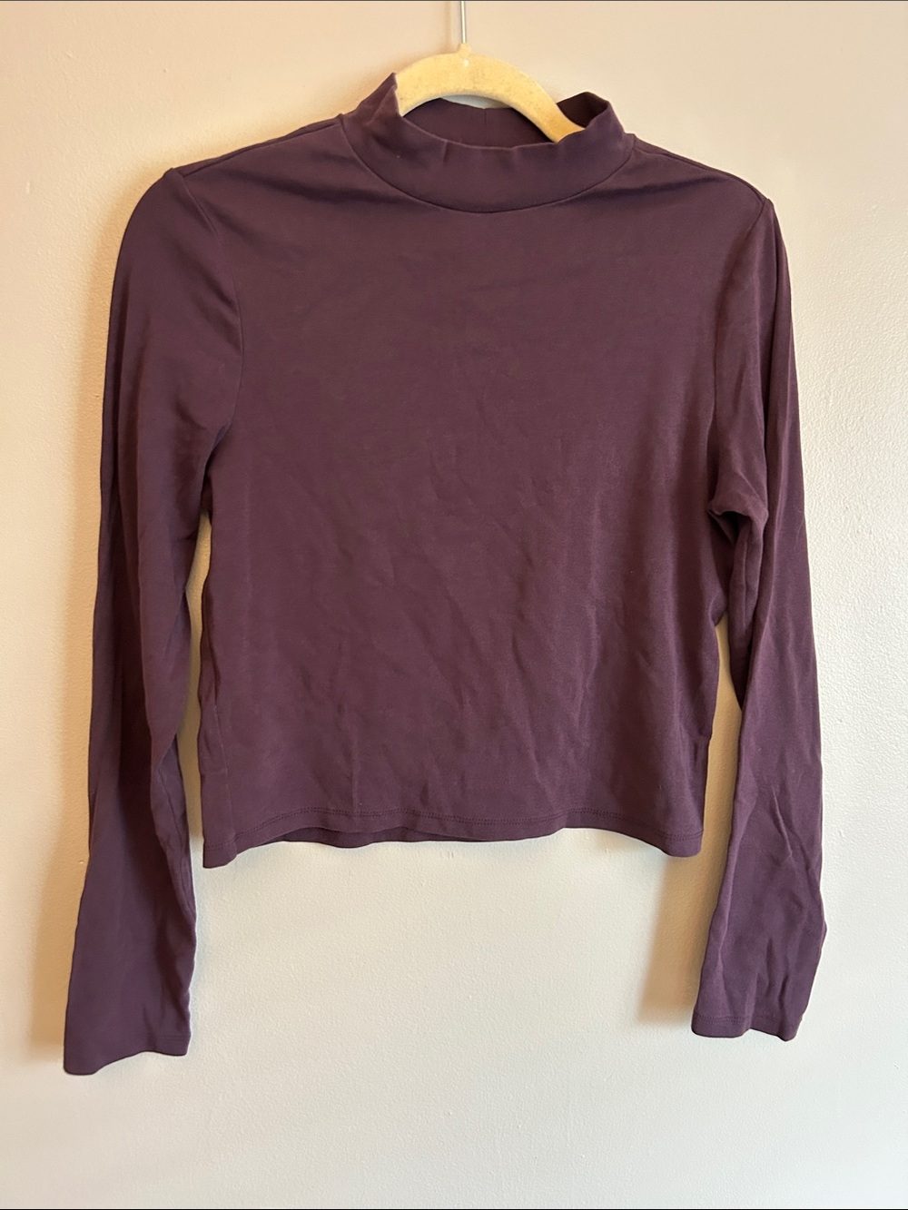 Levi's Women's Long Sleeve Mock Neck Top in Plum SZ L